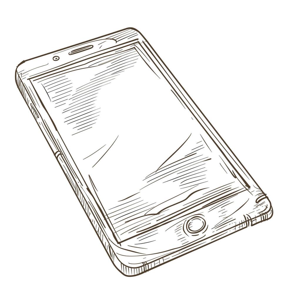 Smartphone resting on a surface in a casual setting vector