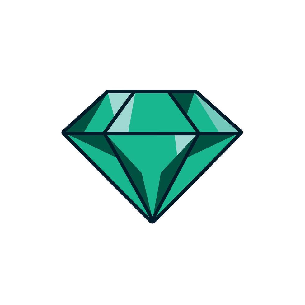 Elegant green diamond graphic for creative projects vector
