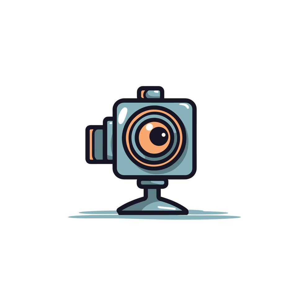 Vintage camera captures moments in an artistic way during a bright sunny afternoon vector