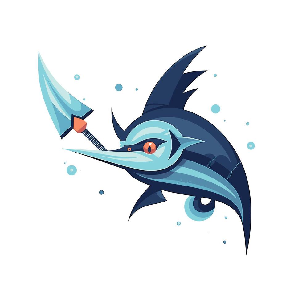 Swordfish graphic design featuring a dynamic and stylized marine creature vector