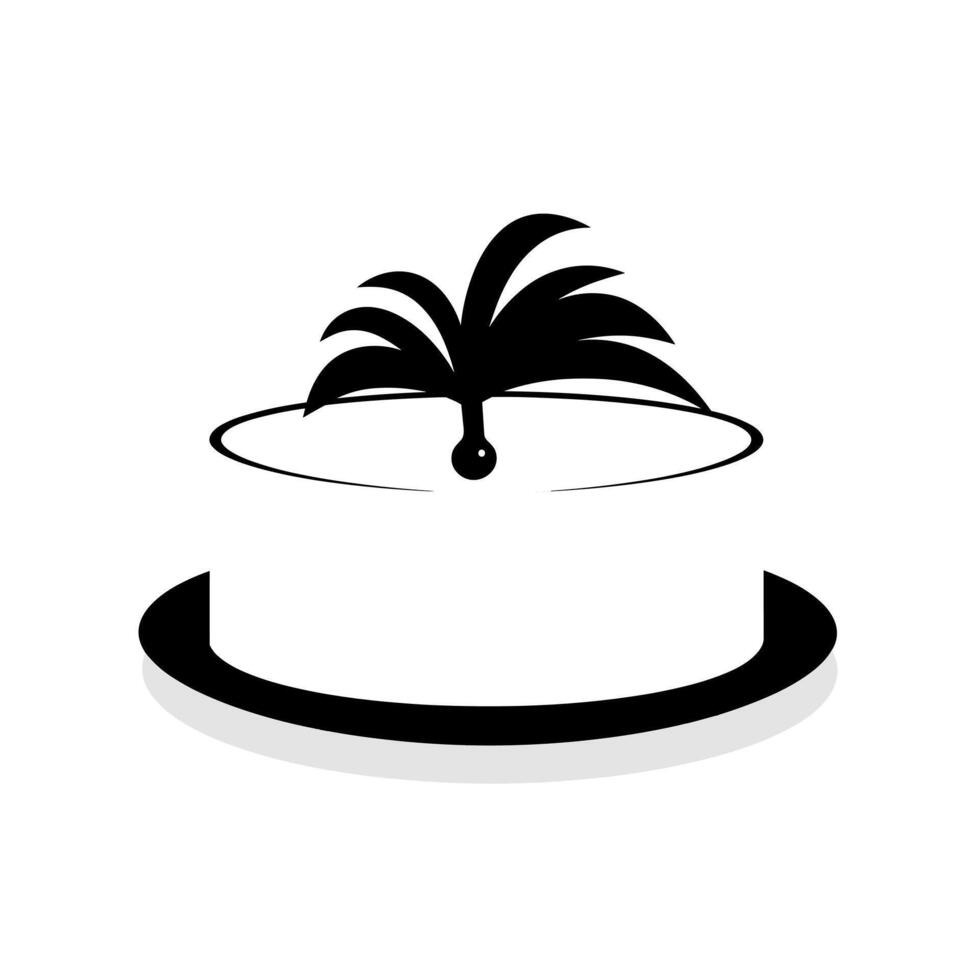 Elegant dessert featuring a fountain design with a minimalist aesthetic vector