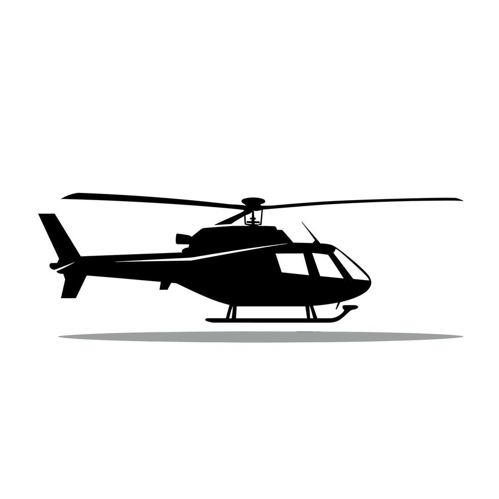 Helicopter flying against a clear sky during a sunny day in a rural area vector