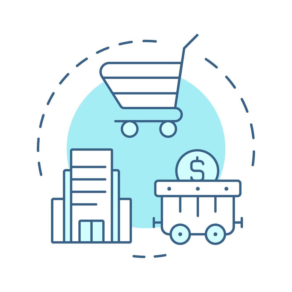 Assets soft blue concept icon. Business investment, property. Resources management, corporate. Round shape line illustration. Abstract idea. Graphic design. Easy to use in infographic, presentation vector