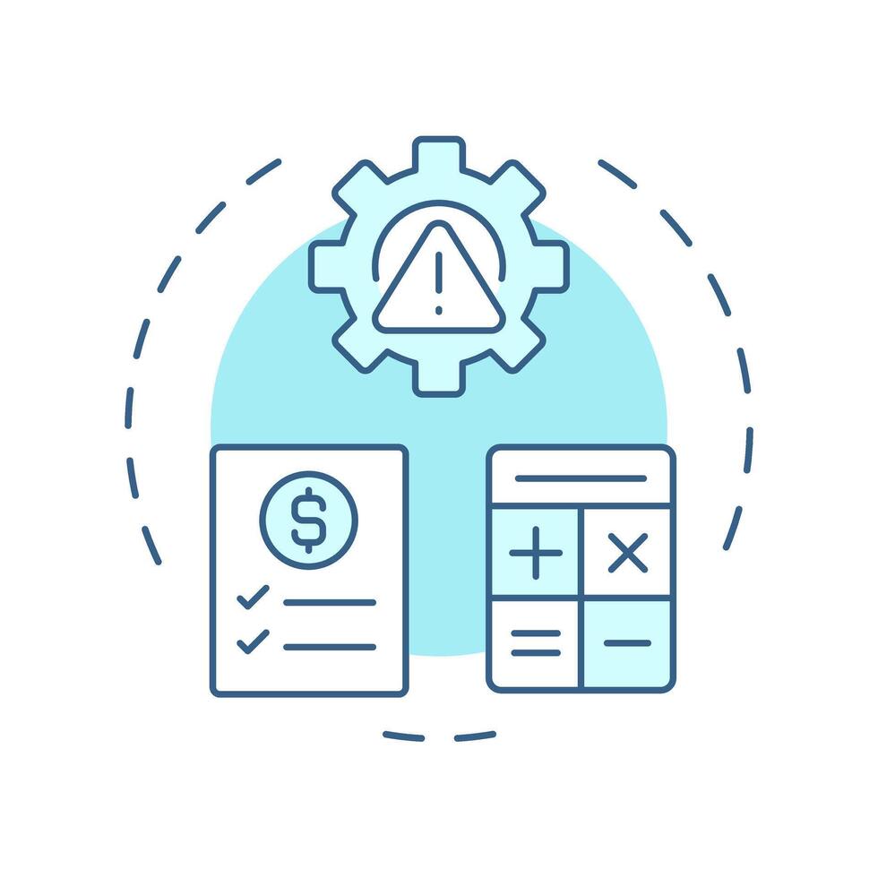 Reporting errors soft blue concept icon. Accounting process, calculation. Checklist, compliance. Round shape line illustration. Abstract idea. Graphic design. Easy to use in infographic vector
