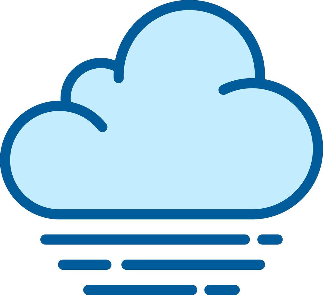 Fog RGB color icon. Cloud with horizontal lines symbolizing haze. Weather forecast. Low visibility, atmospheric moisture. Isolated illustration. Simple filled line drawing. Editable stroke vector