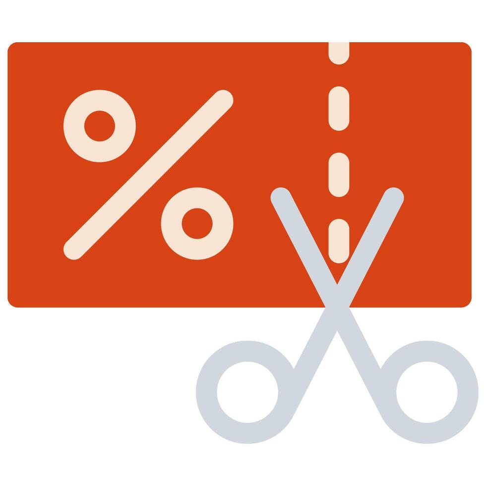 price cut icon in flat style vector