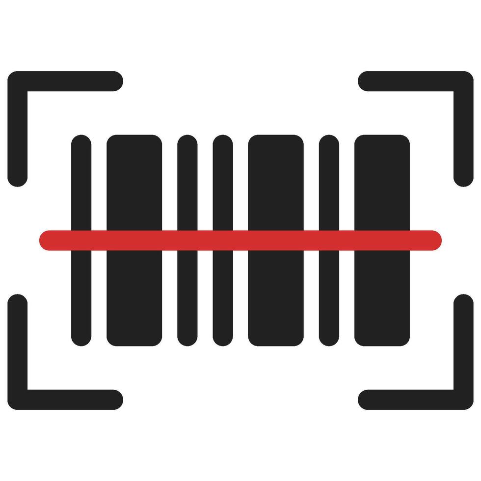 barcode scan icon in flat style vector