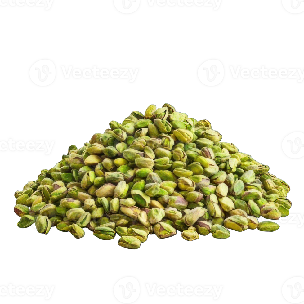 Collection of . A Pile of Pistachio Nuts with Green Shells, isolated on a transparency background. png