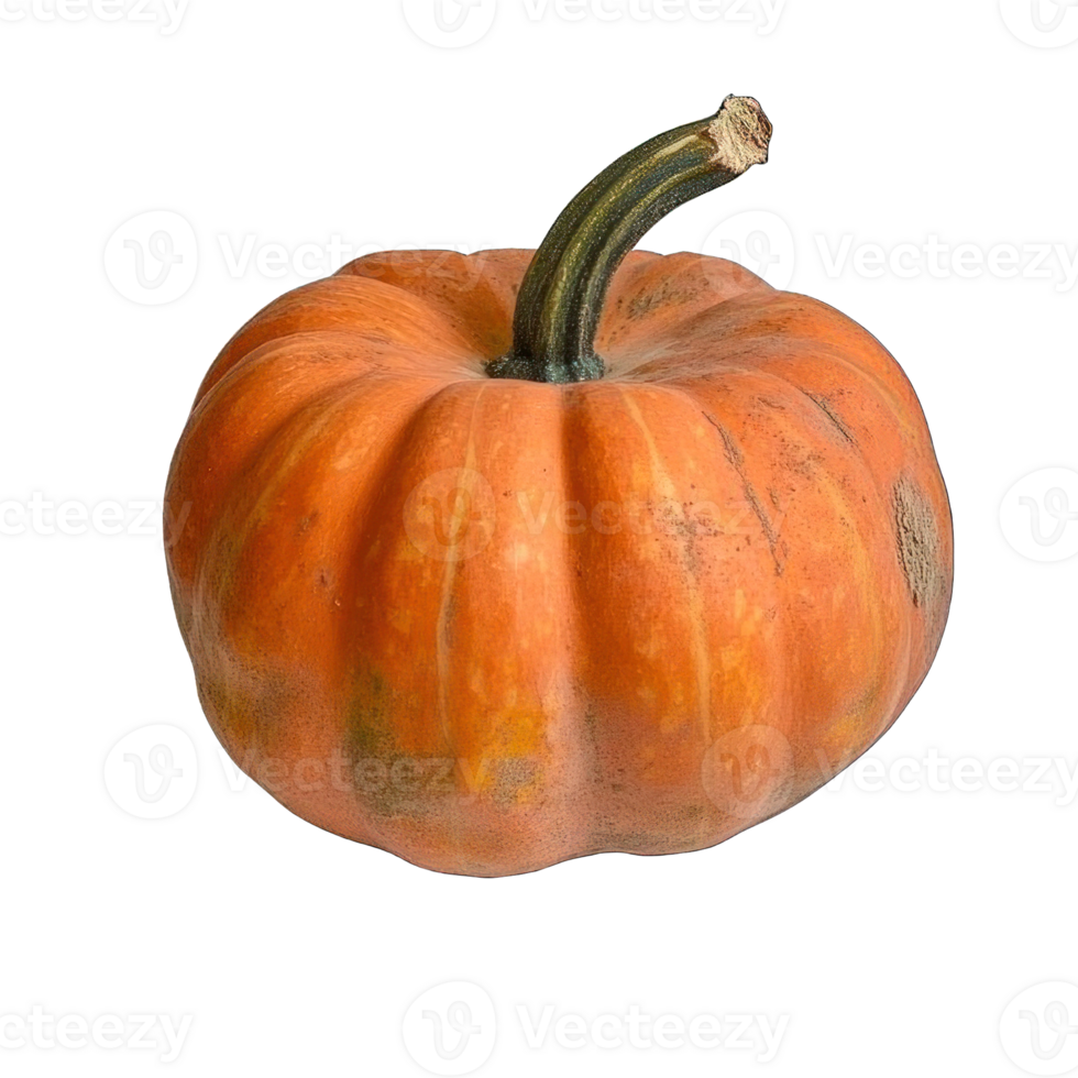Collection of . An Orange Pumpkin with a Green Stem, isolated on a transparency background. png