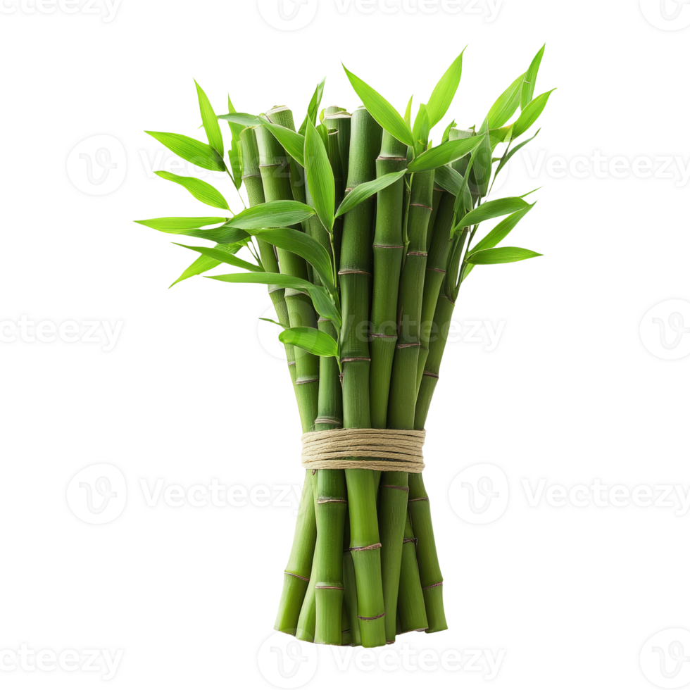 Fresh Bamboo Stalks on Transparent Background png
