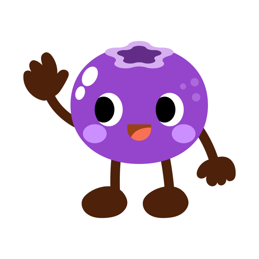 Cute blueberry cartoon, png