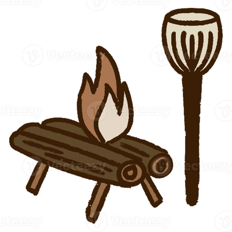 Campfire on woods png