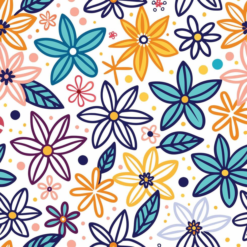 floral seamless pattern illustration vector