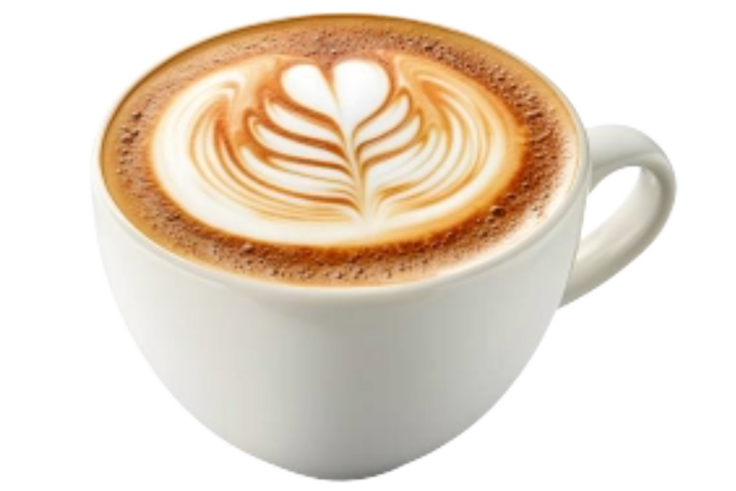A Latte Coffee Drink In A White Mug png