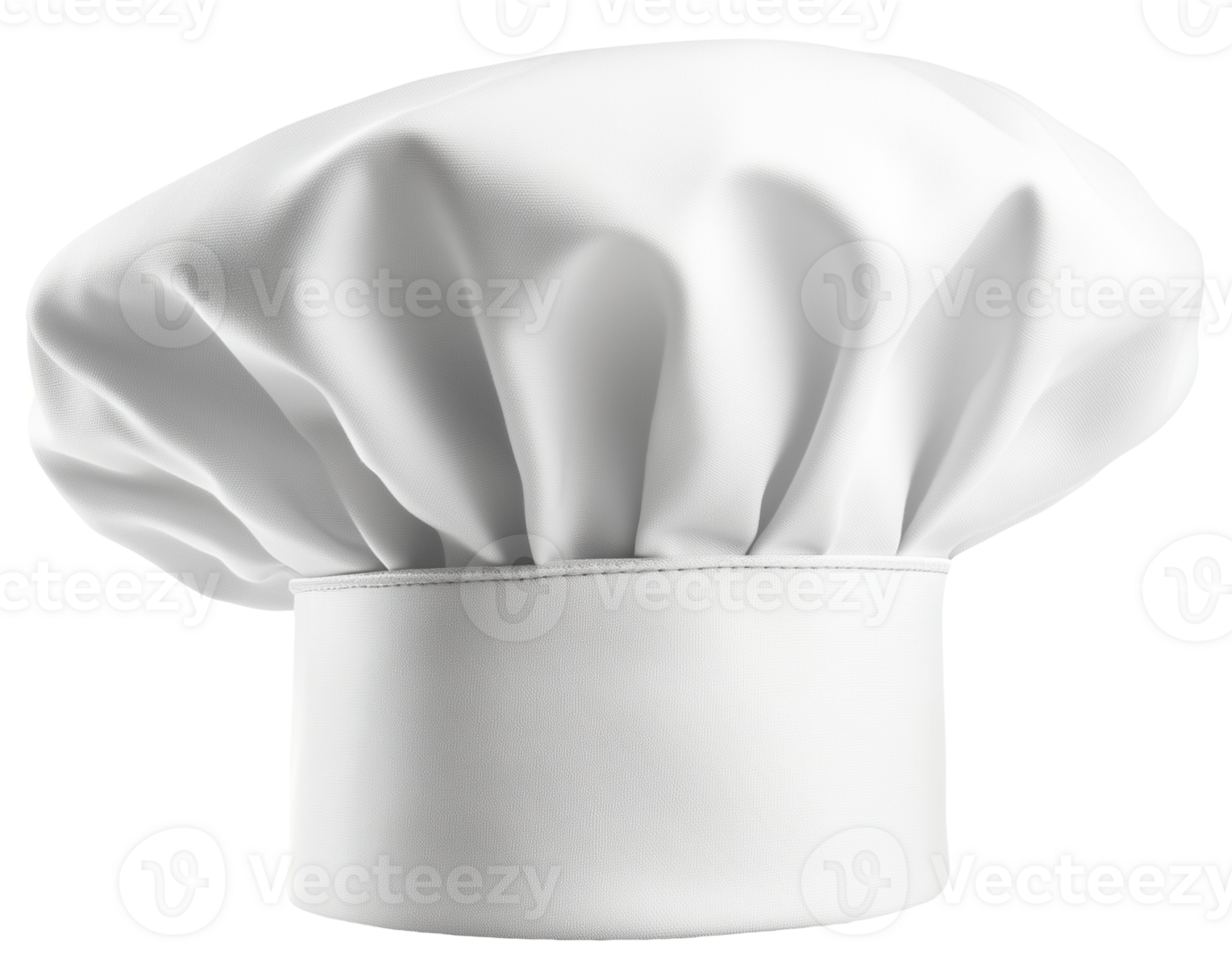 White chef hat isolated on transparent background png
