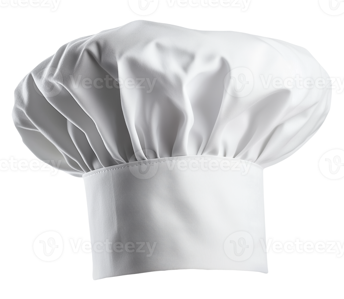White chef hat isolated on transparent background design element png