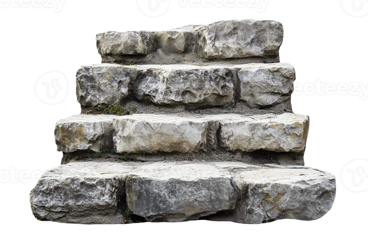 Stone stairs isolated on transparent background png