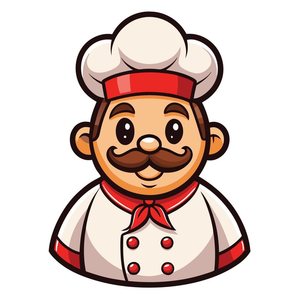 chef cartoon character illustration vector