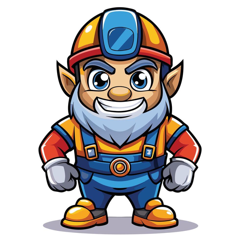 cartoon miner character illustration isolated on white background vector