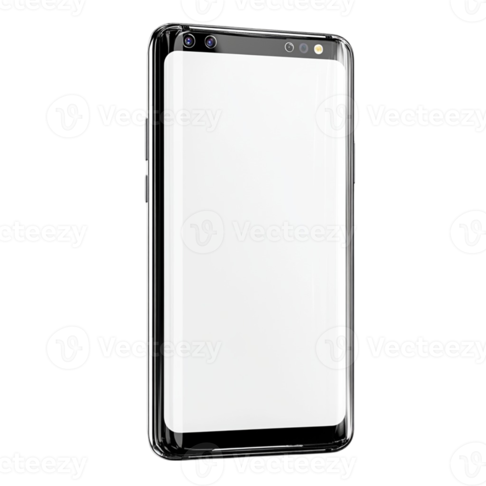 High-Resolution Smartphone Isolated on Transparent Background for Mockups png