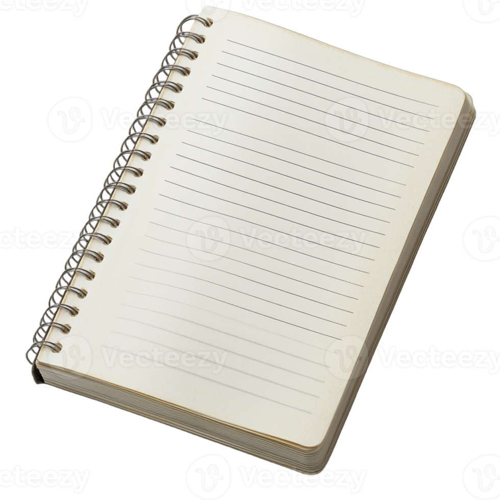 Isolated Notebook Image with Transparent Background for Artwork png