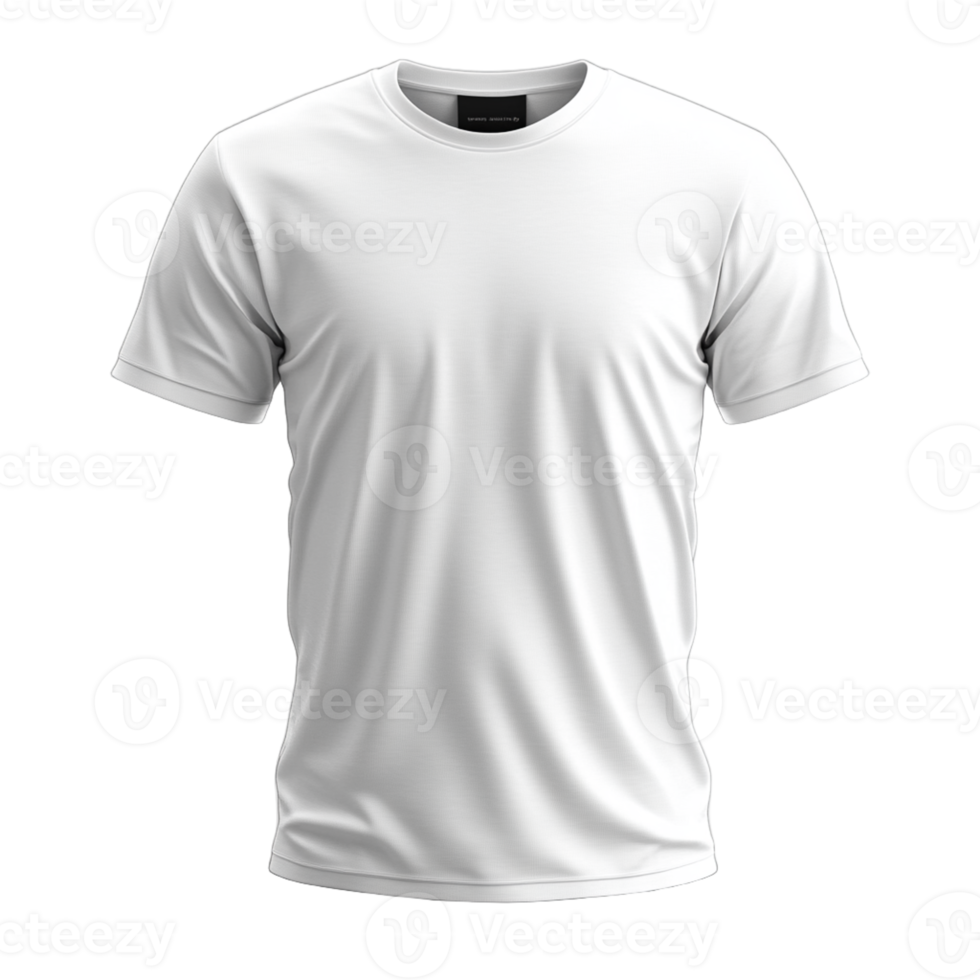 High-Quality White T-Shirt Transparent Image for Custom Mockups png
