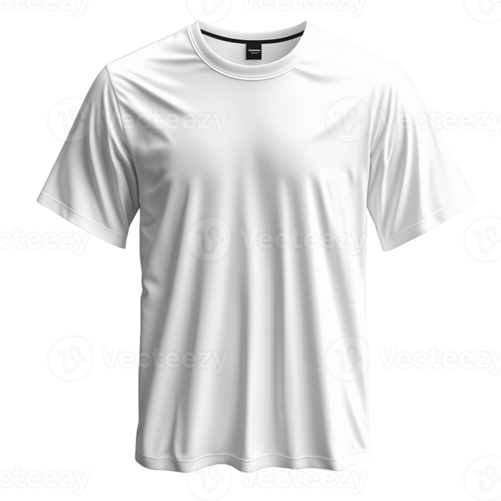 Minimalistic White T-Shirt with Clear Background for Graphics png