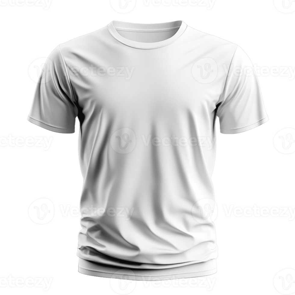 White T-Shirt with Transparent Background for Web and Print Use png