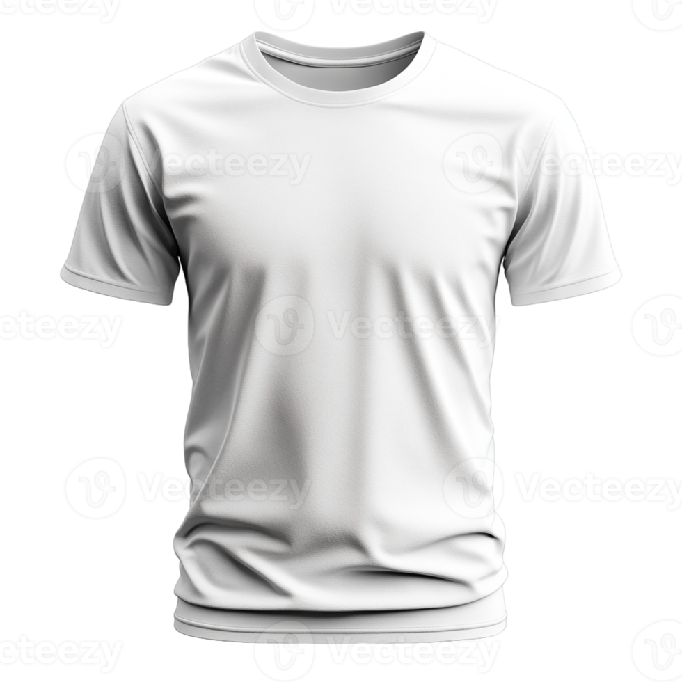 Simple White T-Shirt Transparent for Creative Applications png