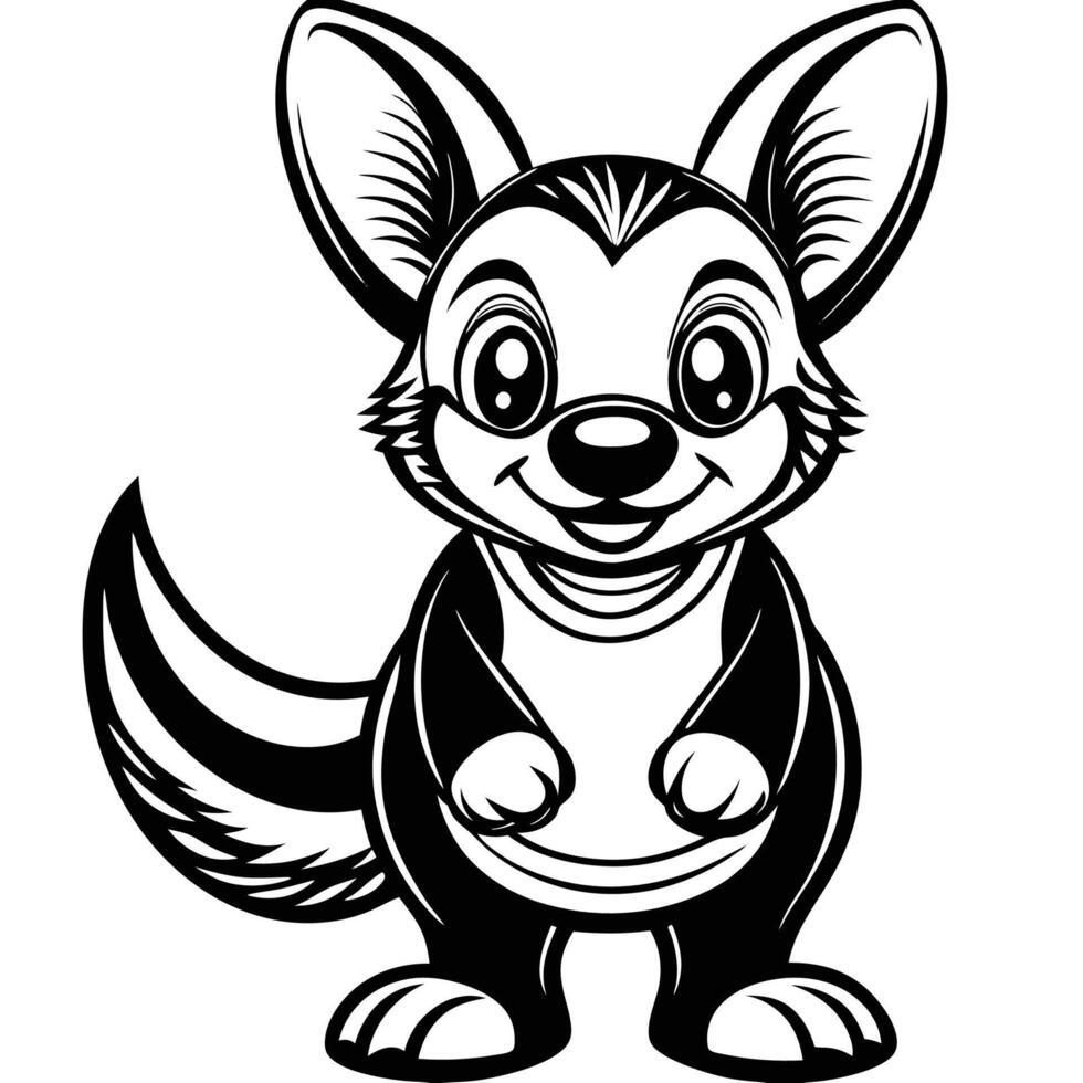 a cartoon kangaroo with a big smile on its face vector