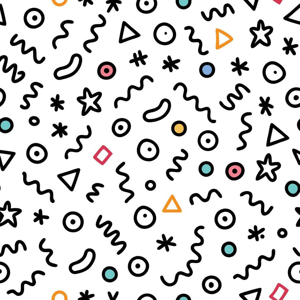 seamless pattern with colorful geometric shapes and shapes vector