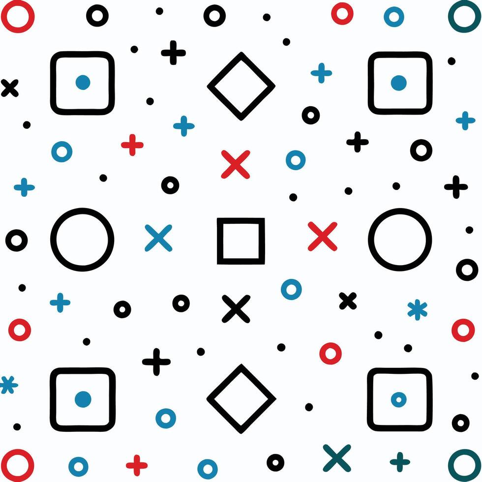 a pattern with squares and crosses on it vector