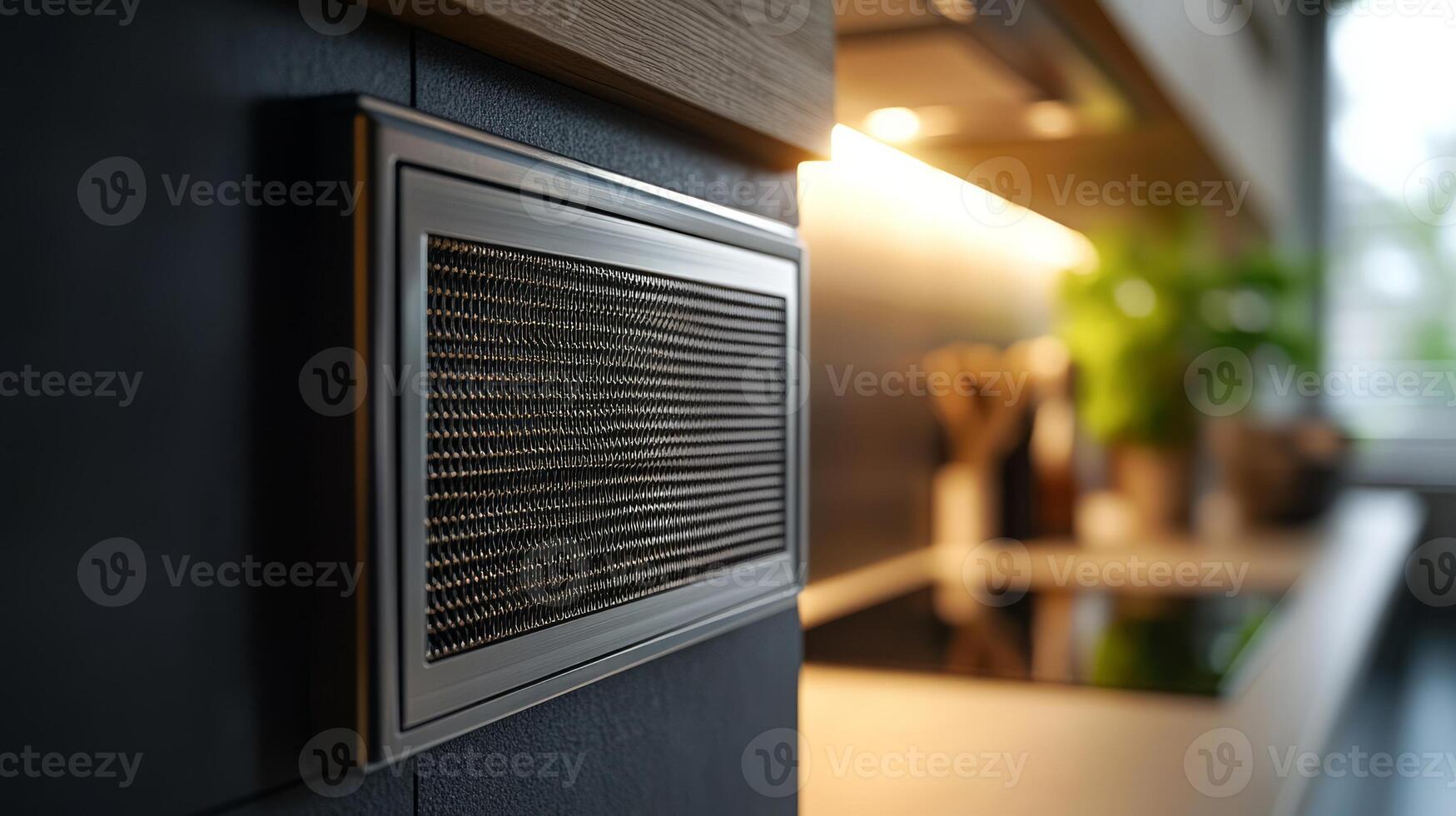 A modern kitchen with a ventilation system photo