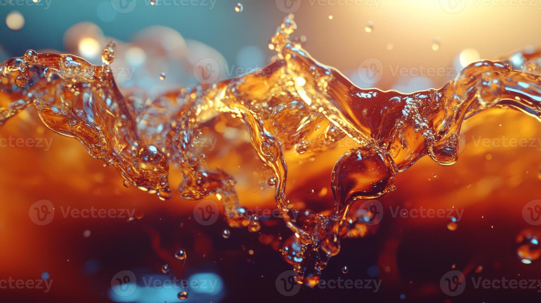 A close up of a liquid being poured into a glass photo