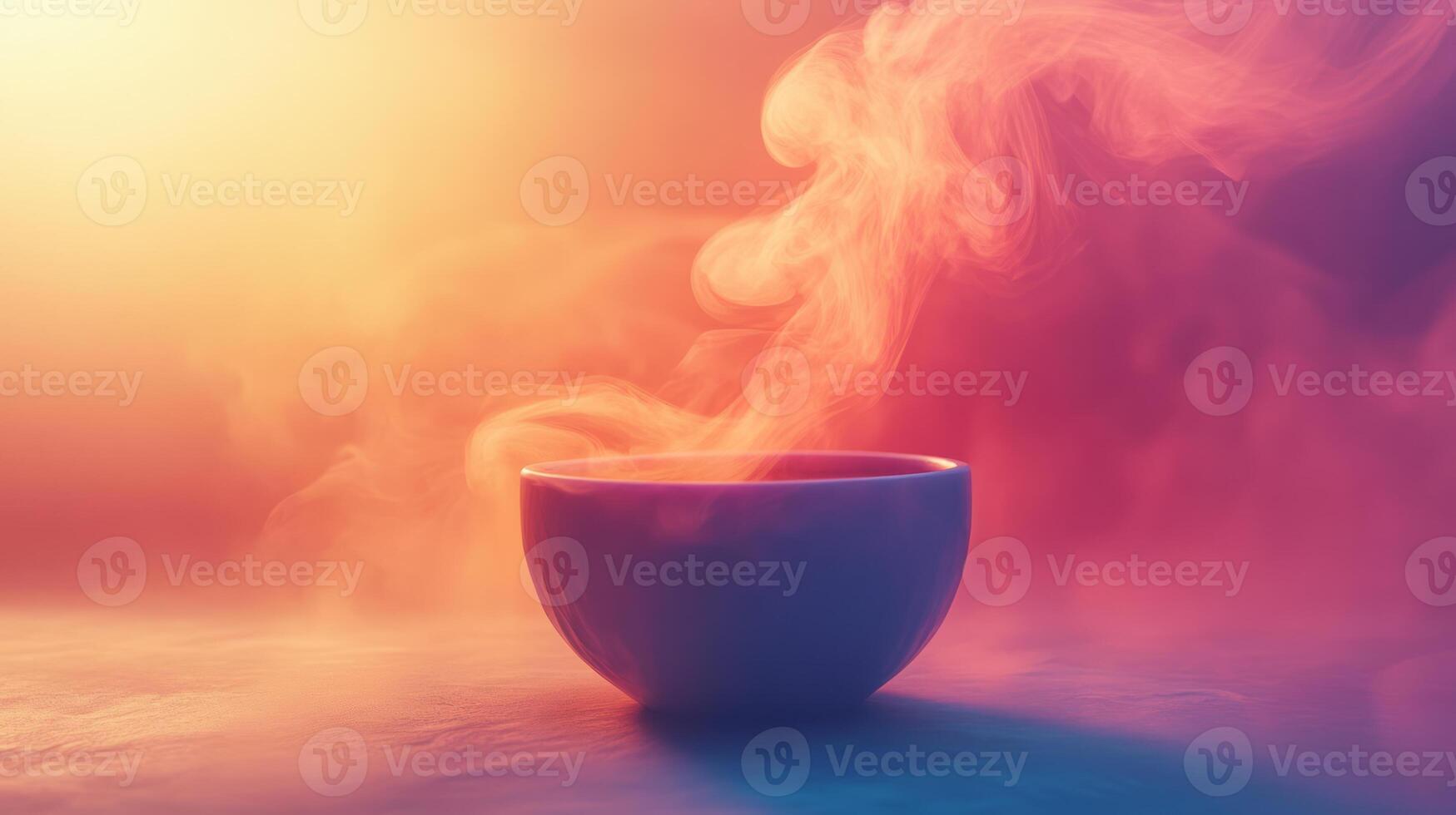 A cup of coffee with steam coming out of it photo
