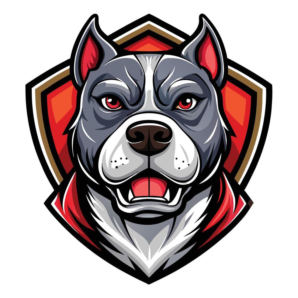 a dog mascot with a red and white collar vector