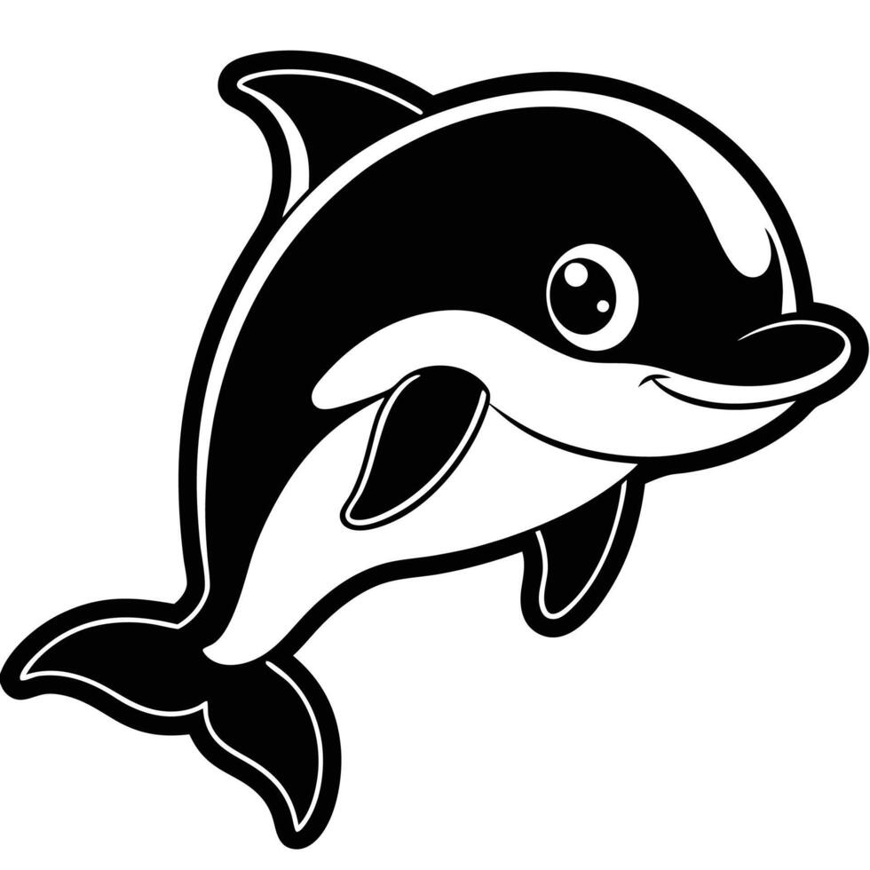dolphin cartoon illustration vector