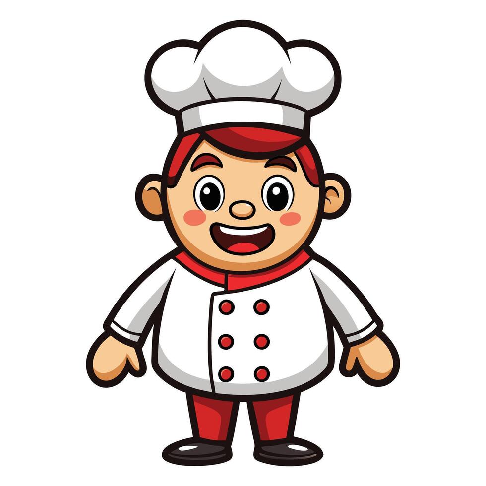 cartoon chef character illustration vector
