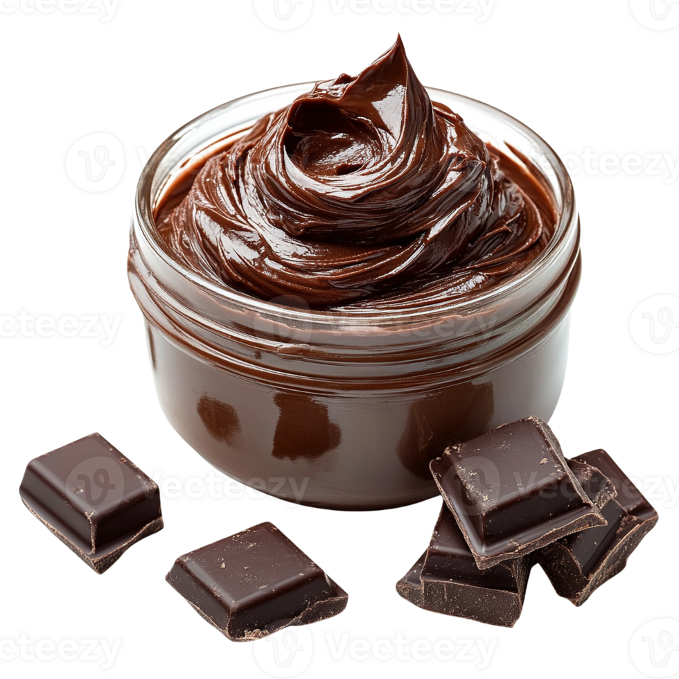 Delicious Chocolate Spread in a Jar png