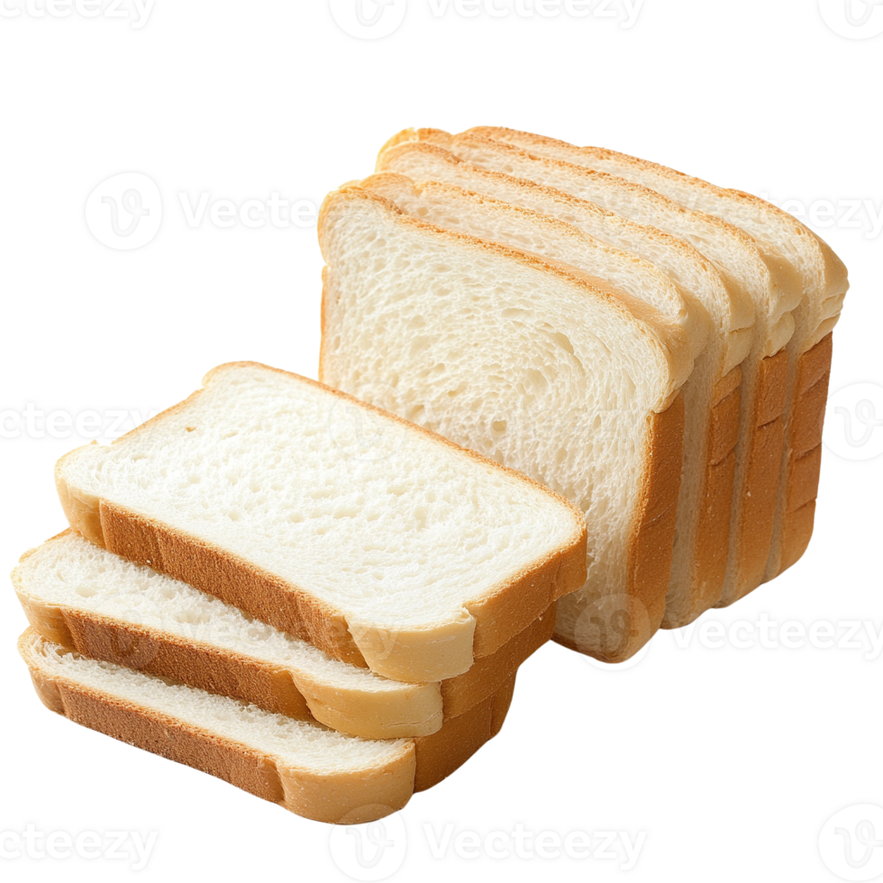 Slices of White Bread on Transparent Background png