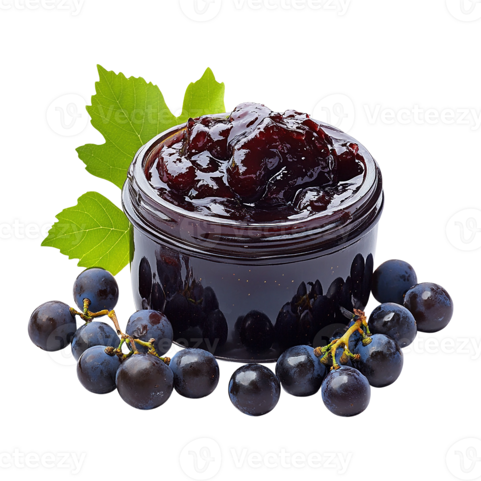 Delicious Grape Jam in a Jar png