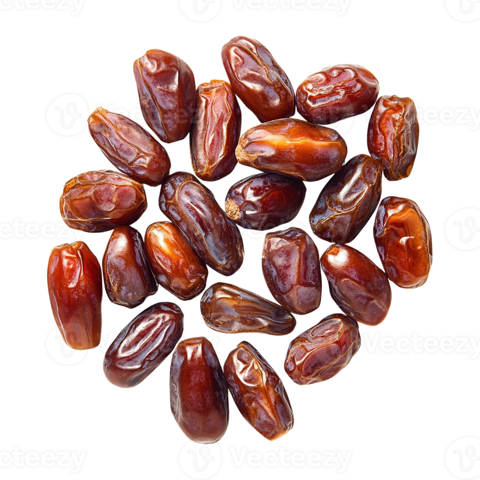 Cluster of Fresh Glossy Dates png