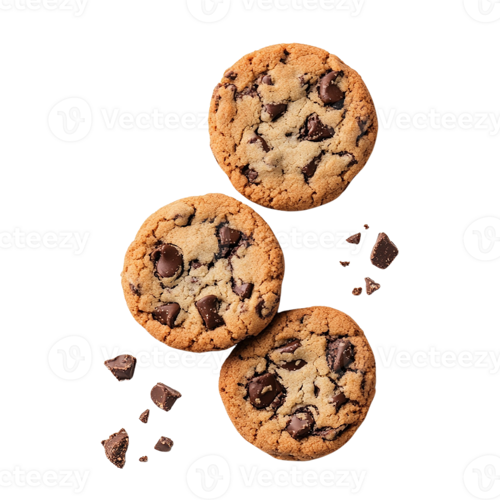 Chocolate Chip Cookies with Chocolate Pieces 53382290 PNG