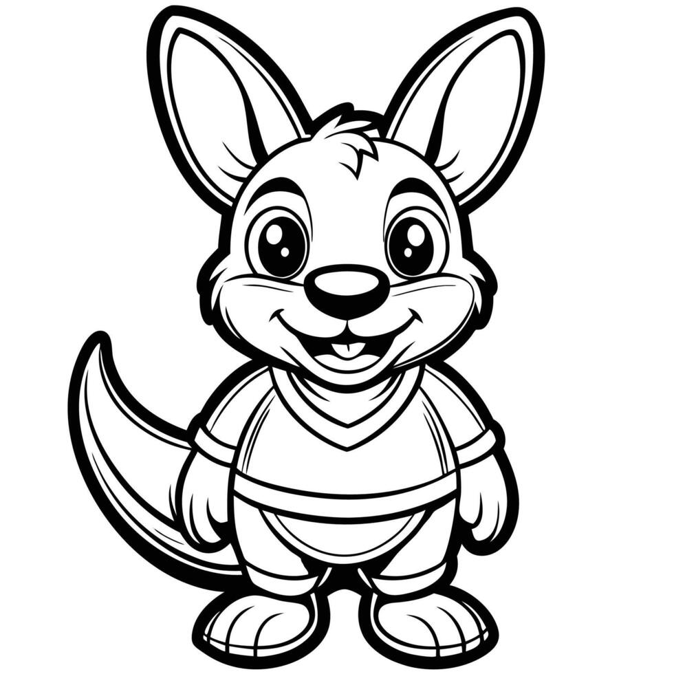 a cartoon kangaroo in a uniform standing with his arms crossed vector