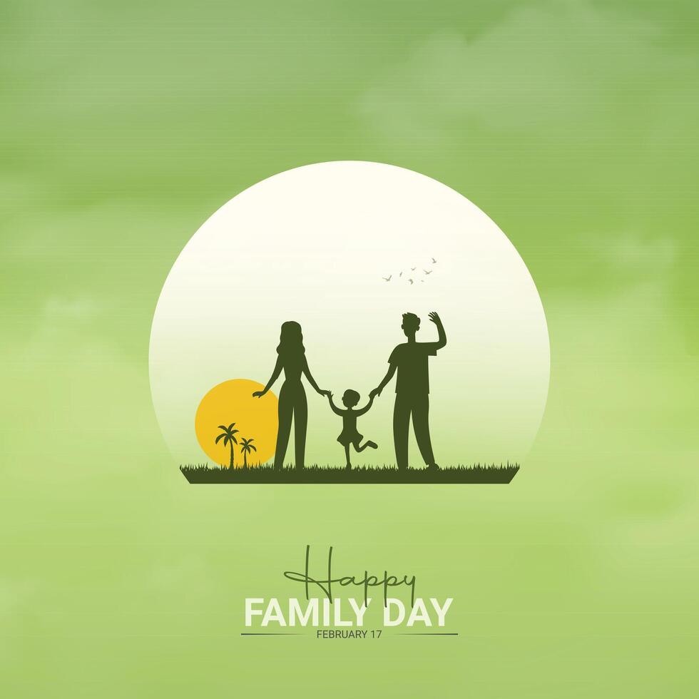 family Day. Happy family Day Illustration. family Day Concept. vector