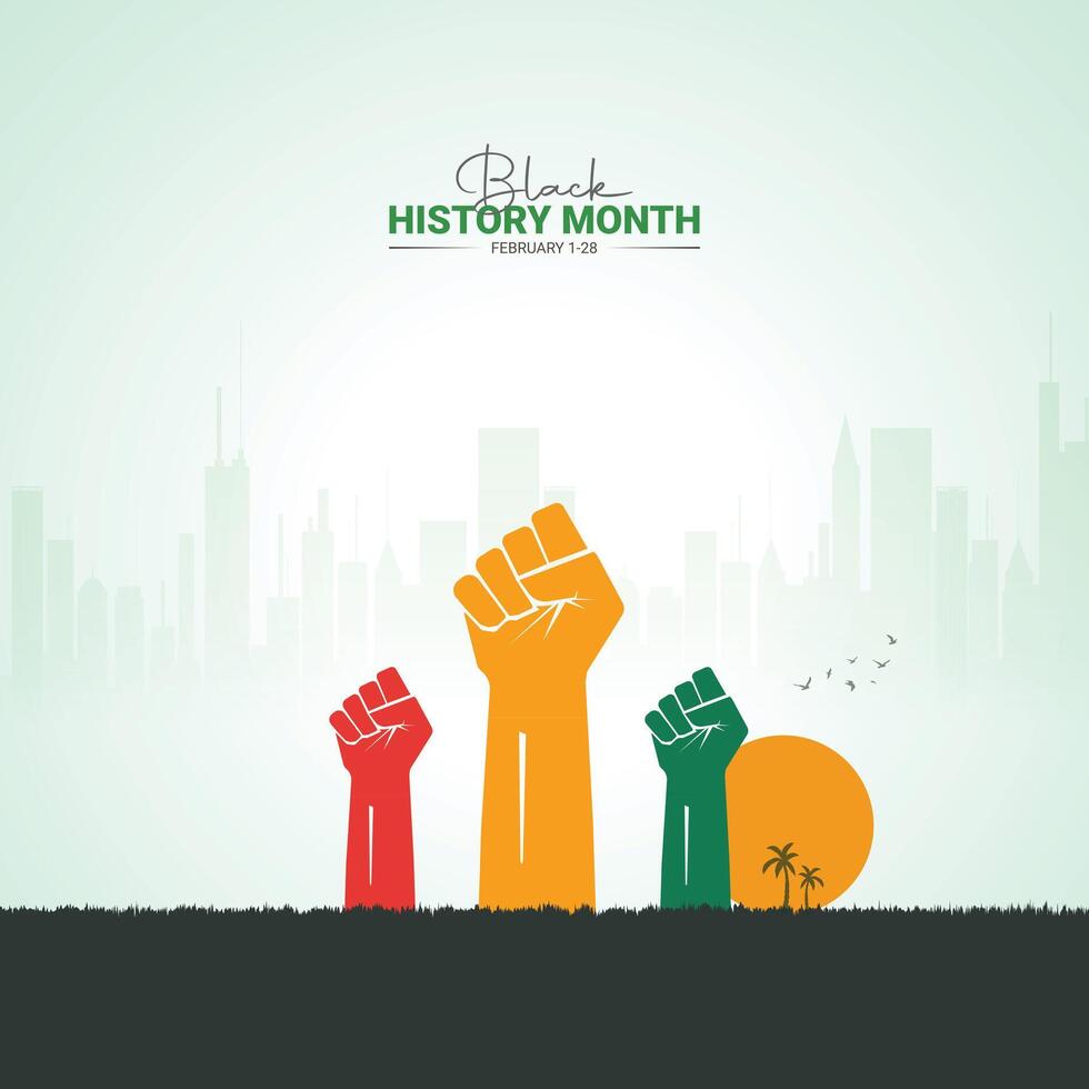 Black history month celebrate. illustration design graphic Black history month vector