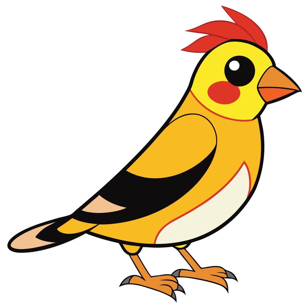 Golden bird clip art vector
