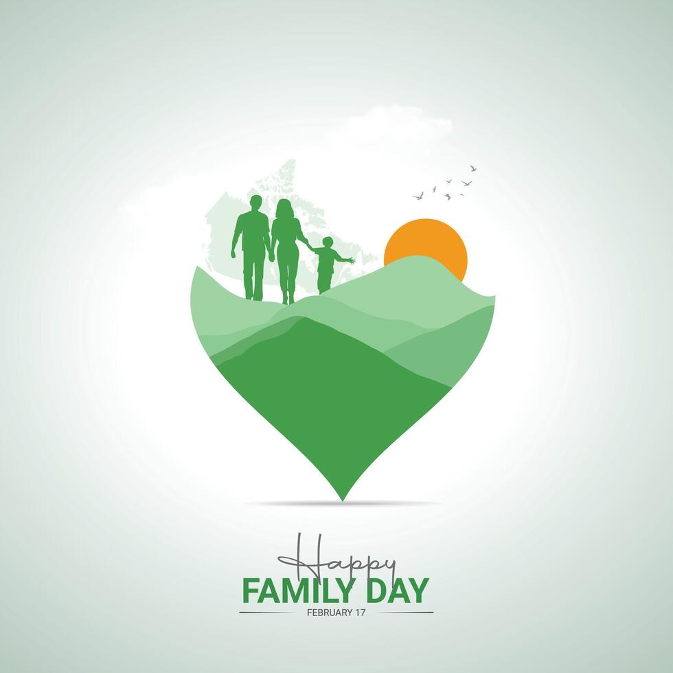 happy family day illustration. Suitable for Poster, Banners, campaign and greeting card. vector