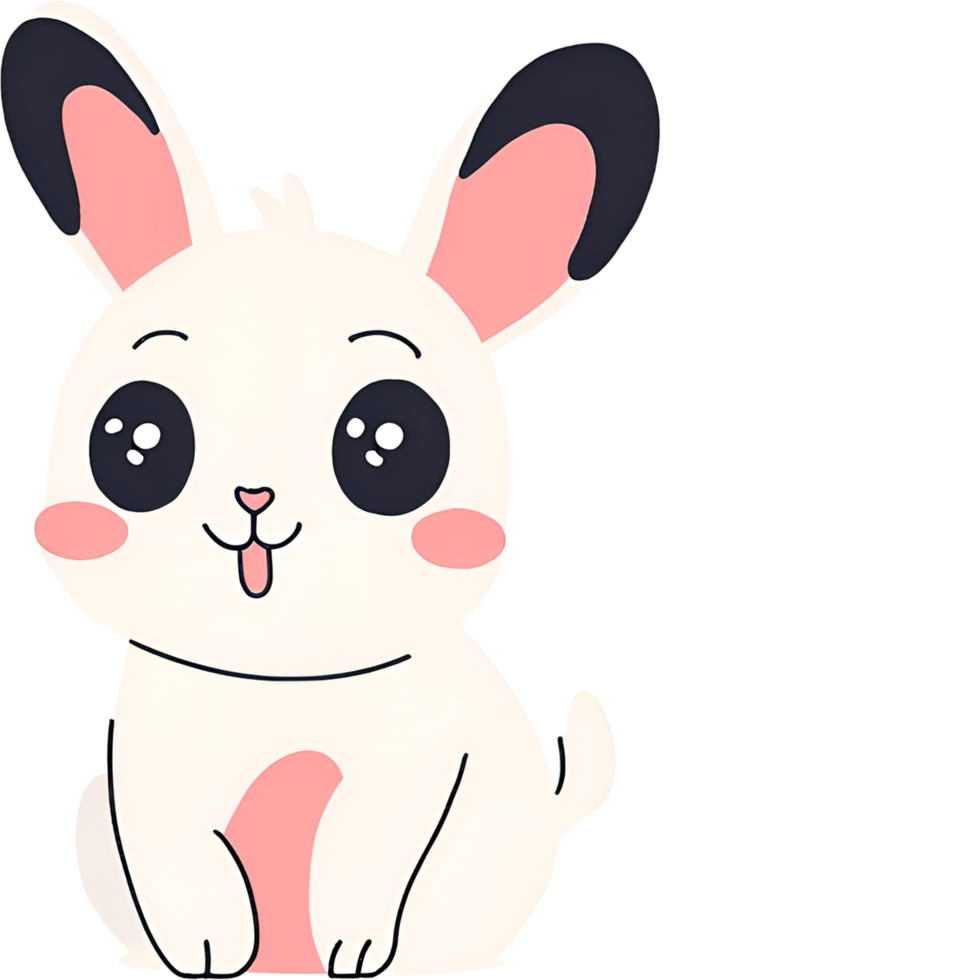 cute pink rabbit png