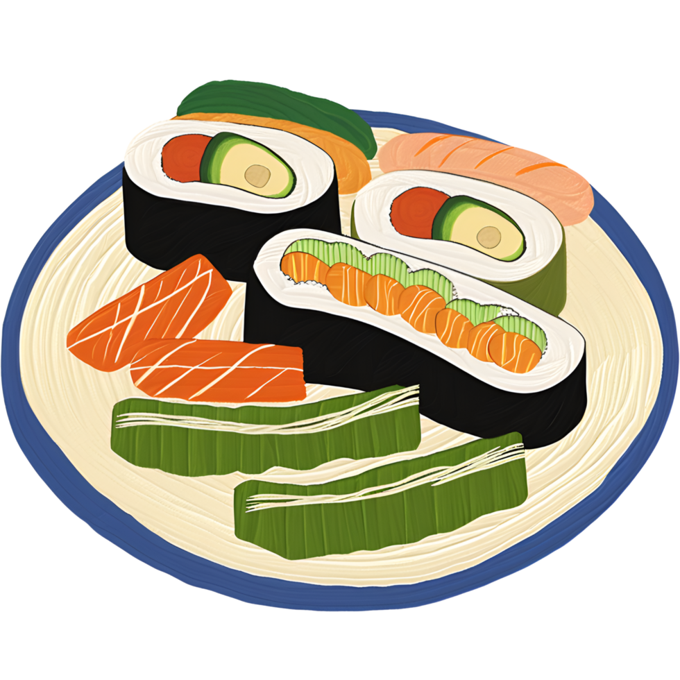 sushi with fruits png